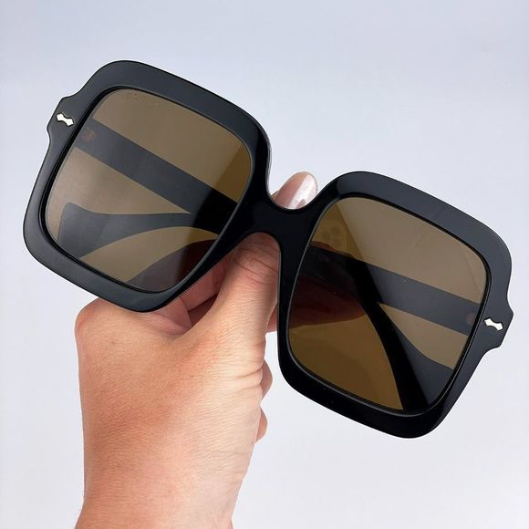 Gucci GG1241S 001 Sunglasses Black Brown Oversized Square Women main image 9